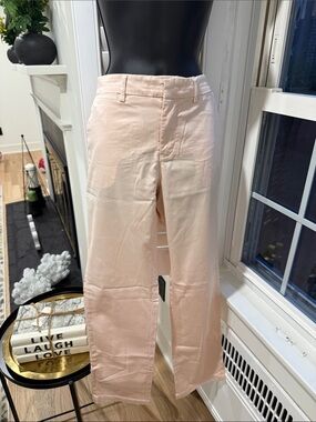 Banana Republic Straight-Leg Pants in Pale Blush Pink
